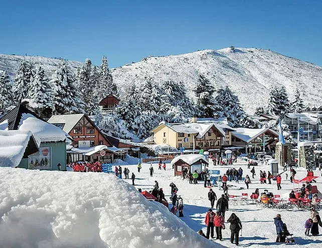 Vista nevada de Bariloche en invierno